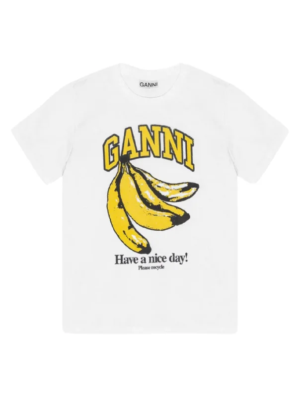 Ganni Basic Jersey Banana Relaxed T-Shirt