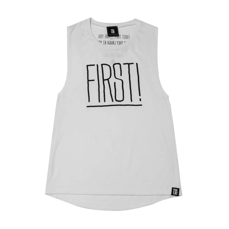 Womens True First Tank Top White