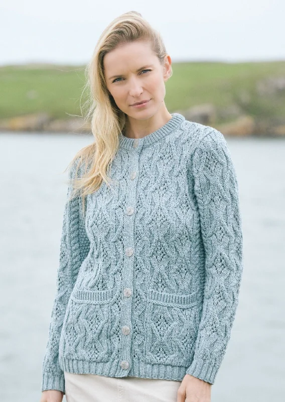 Aran Lace Style Lumber Cardigan | Mermaid