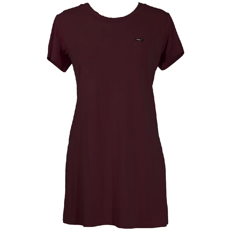 "Sayulita" T-shirt Dress - Maroon