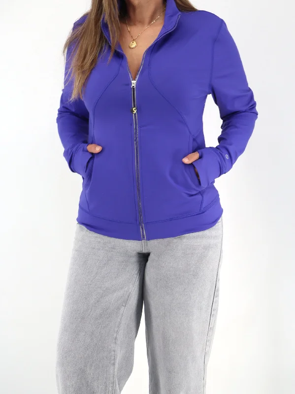 Women's Plain Sports Jacket,Purple