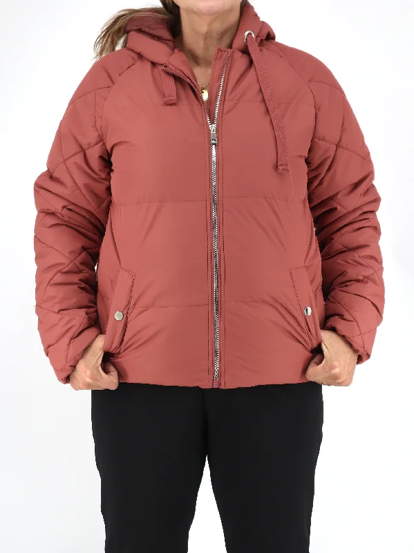 Women's Quilted Puffer Jacket,Pink