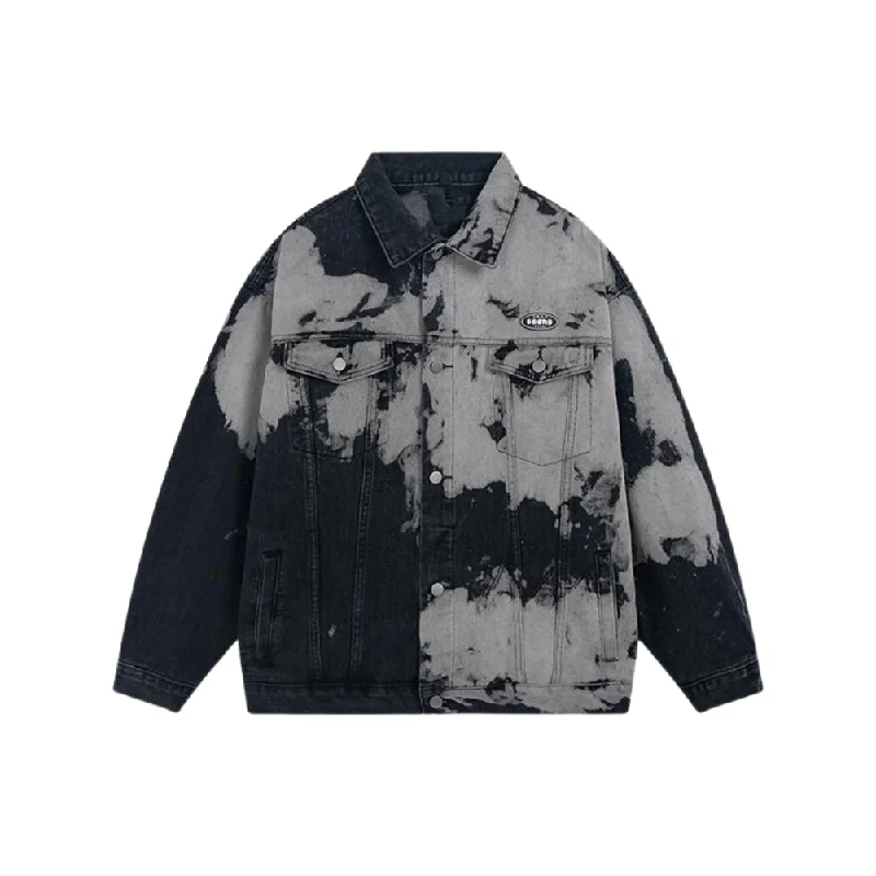 American Tie Dye Washed Denim Jacket