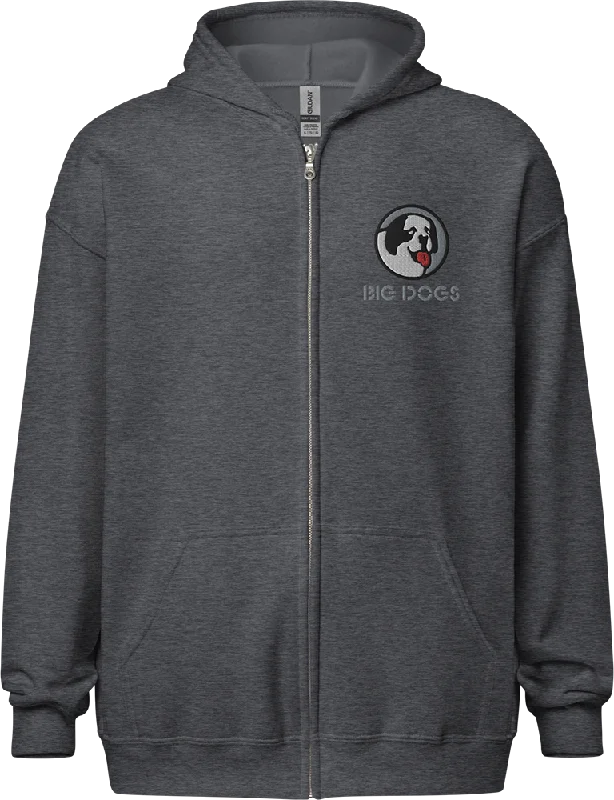 Circle Logo Embroidered Full Zip Hoodie Sleek Women's 