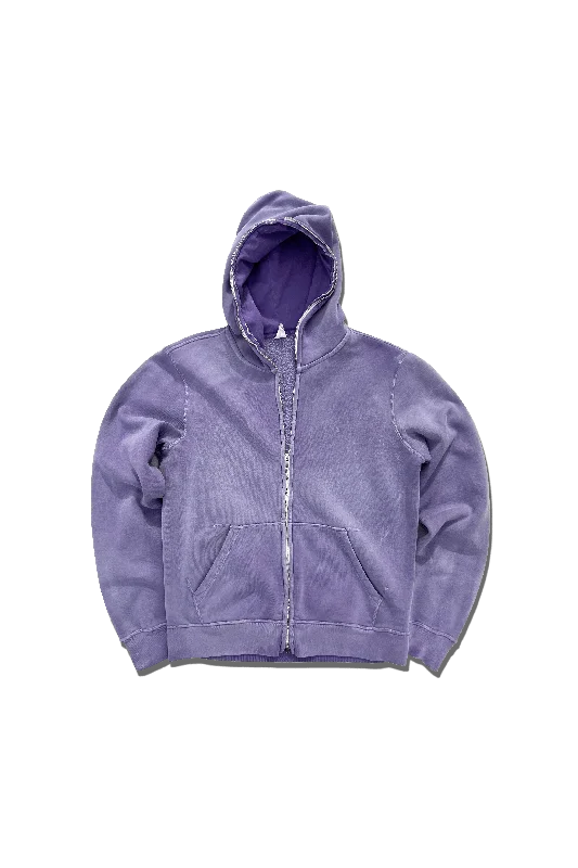 Exclusive Full Zip Body Bag Hoodie - Sheen Frosted Grape