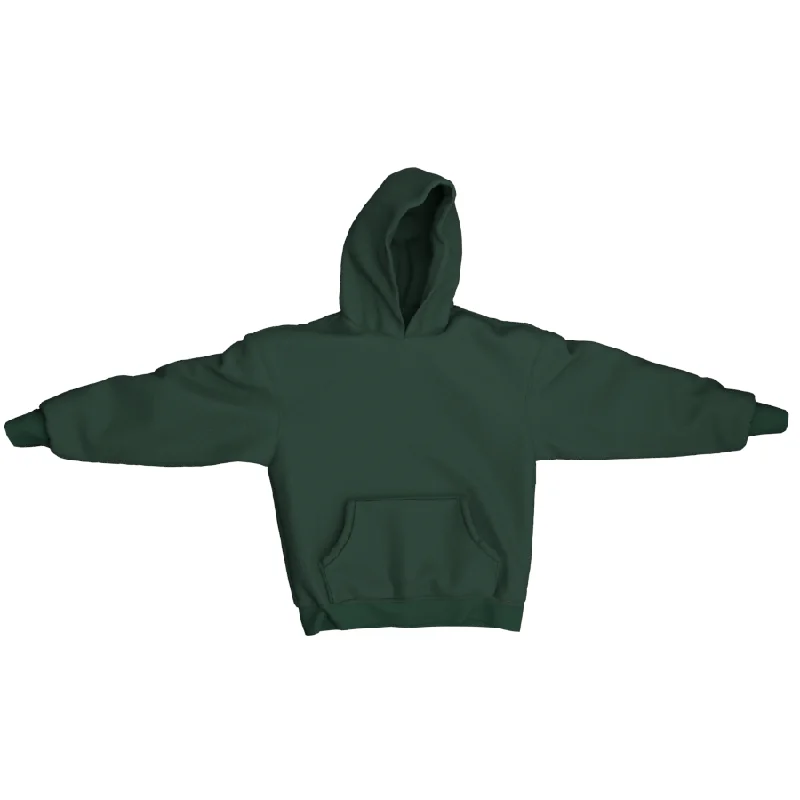 GREEN FLEECE HOODIE