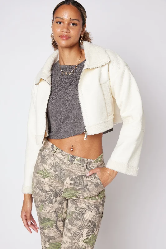 Jude Sherpa Cropped Jacket