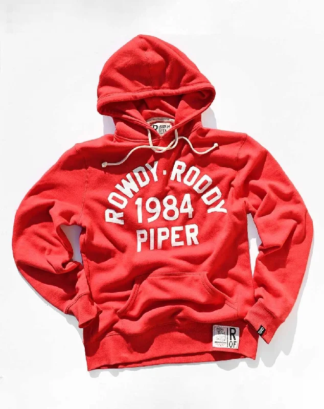 Rowdy Roddy Piper '84 Red PO Hoody Elegant Women's Formal 