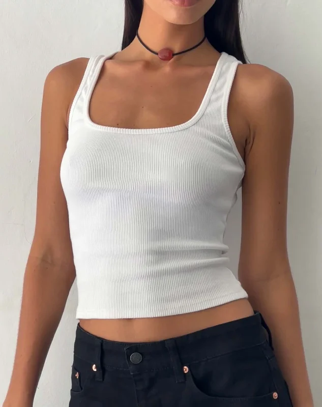 Roxe Vest Top in White