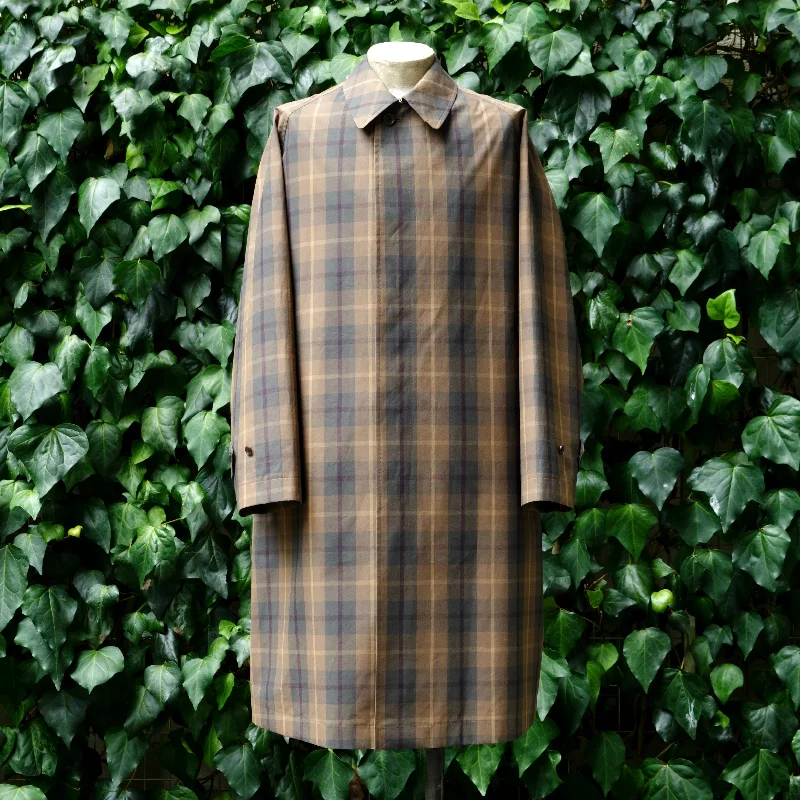 SINGLE RAGLAN COAT Ⅸ COTTON CAMEL CHECKS