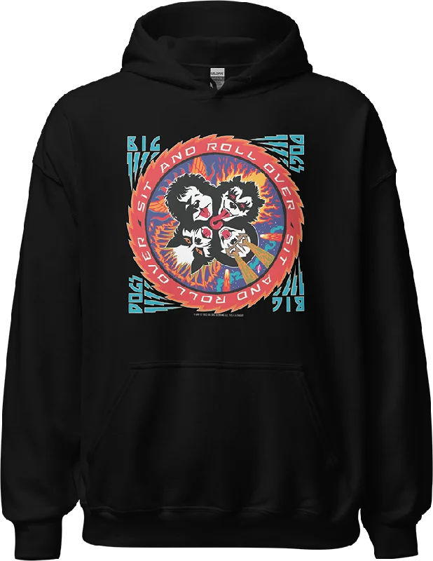 Sit and Roll Over Graphic Hoodie Hip Women's Retro