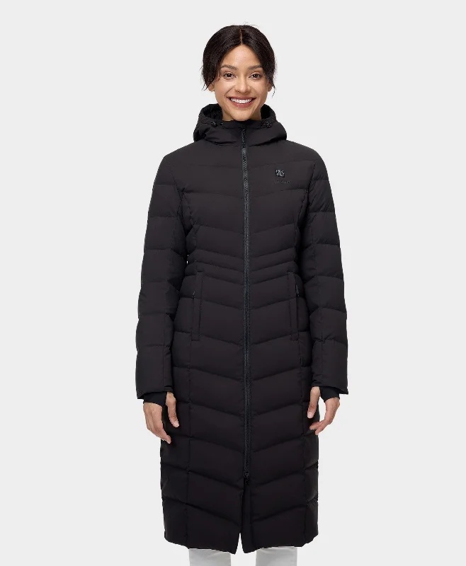 "SOHO" Women's Heated Down Parka Jacket Refined Women's Classic 