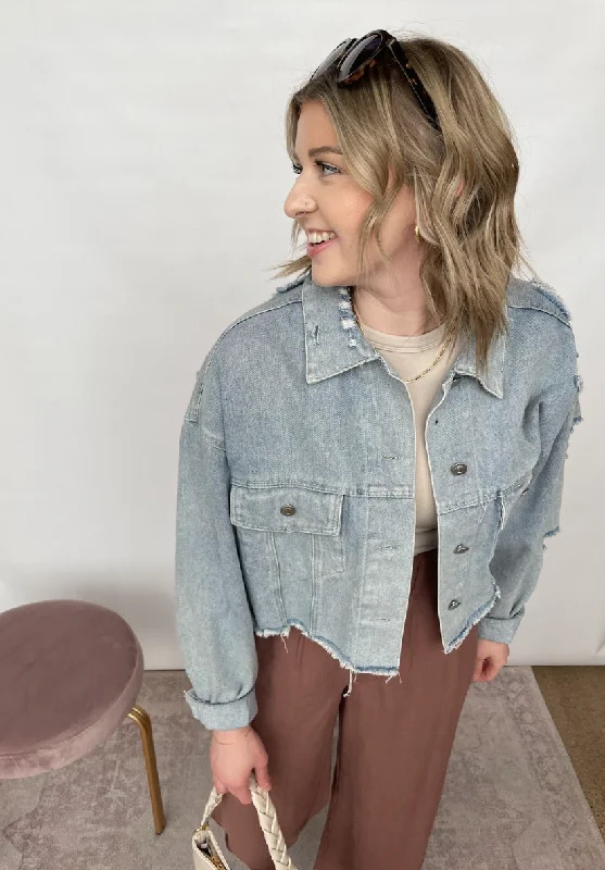 The Kadence Cropped Denim Jacket