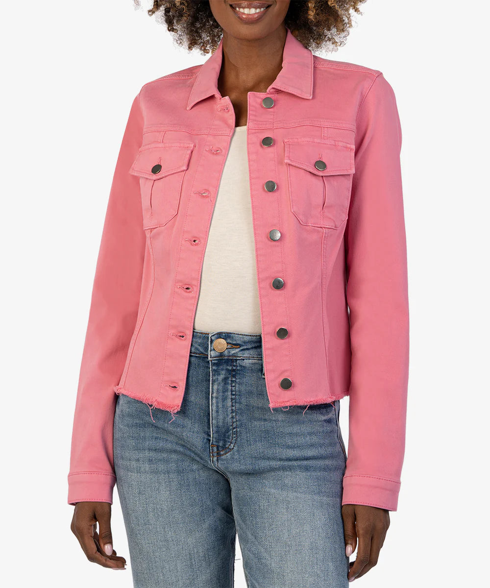 The Kara Classic Denim Jacket - Plush Pink