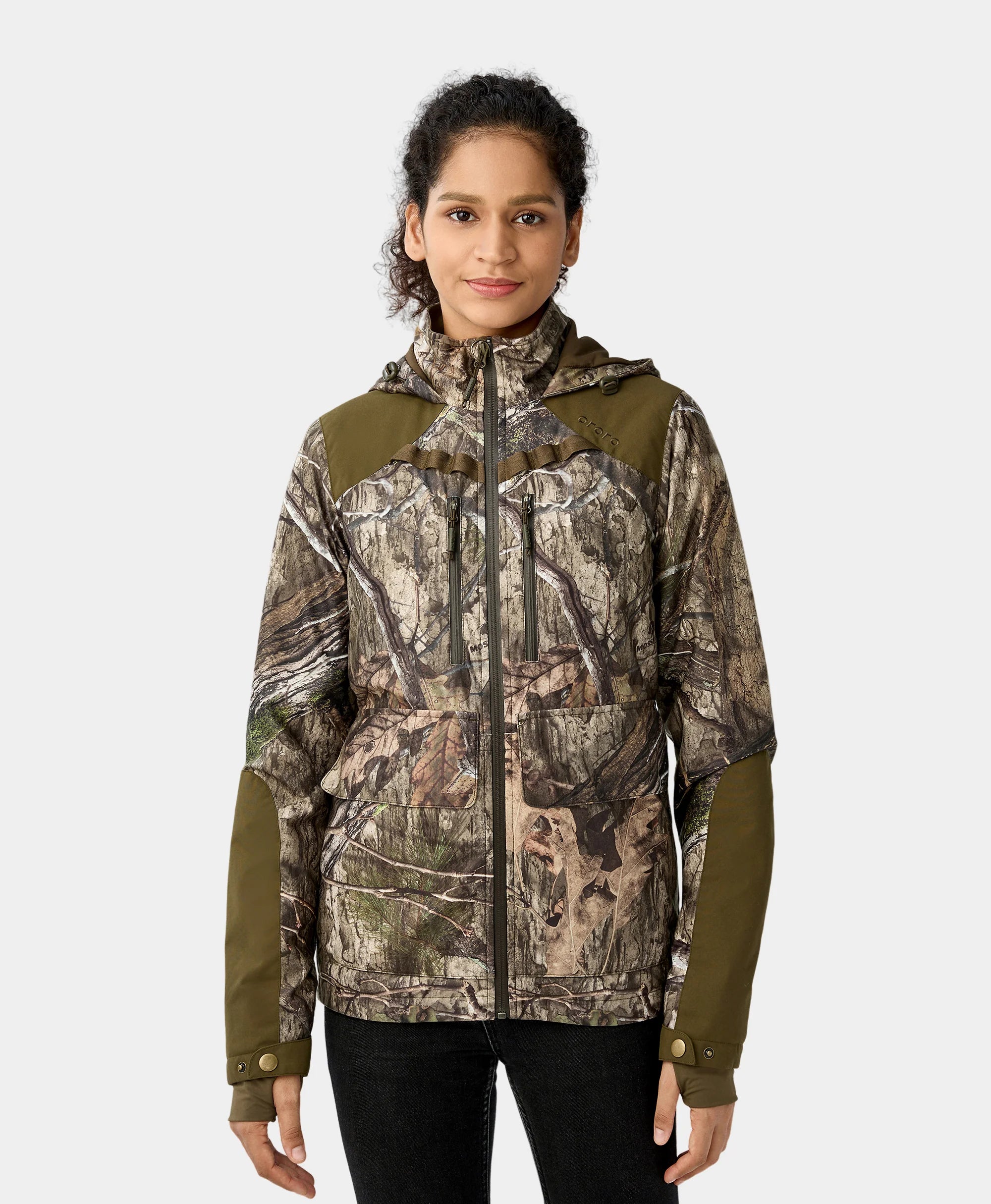 Women's Heated Hunting Jacket - Camouflage, Mossy Oak® Country DNA French