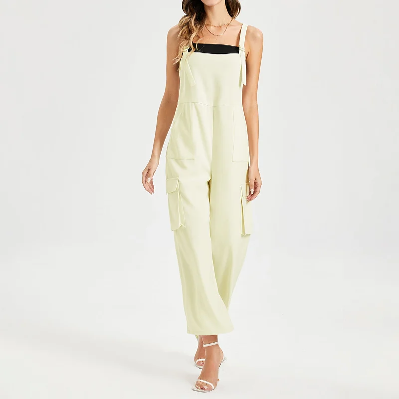 Women's Square Neck High Waist Wide Leg Jumpsuit