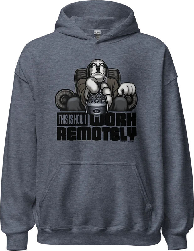 WORK REMOTELY Graphic Hoodie Disco