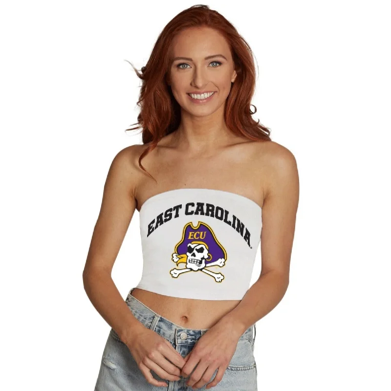 ECU Pirates White Tube Top