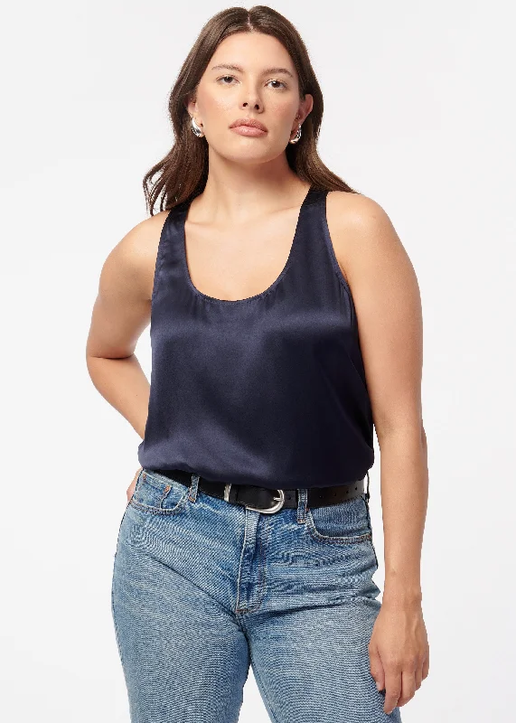 Jane Silk Cami Navy