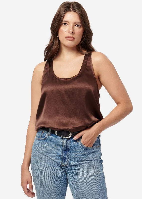 Jane Silk Cami Chocolate