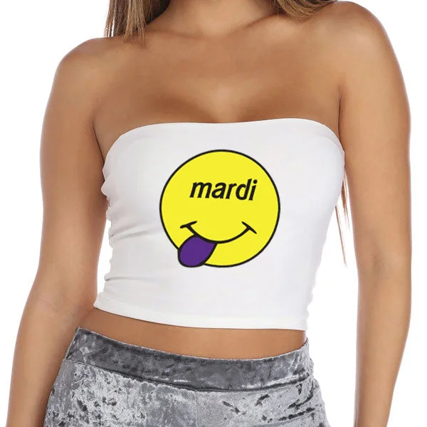 Mardi Smile White Tube Top