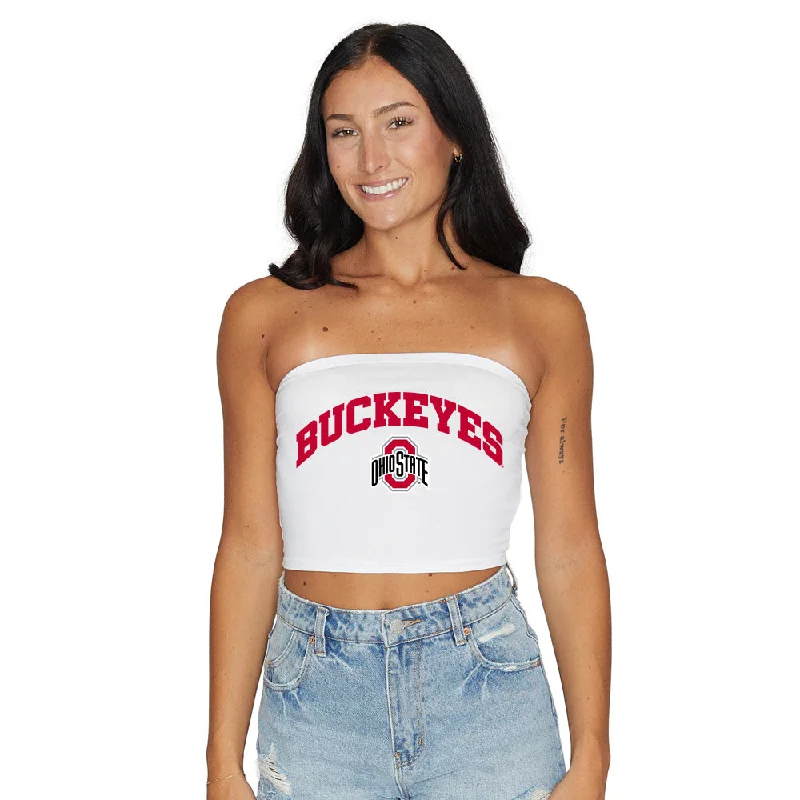 Ohio State OSU Buckeyes White Tube Top