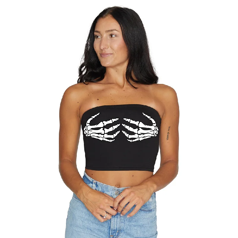 Skeleton Black Tube Top