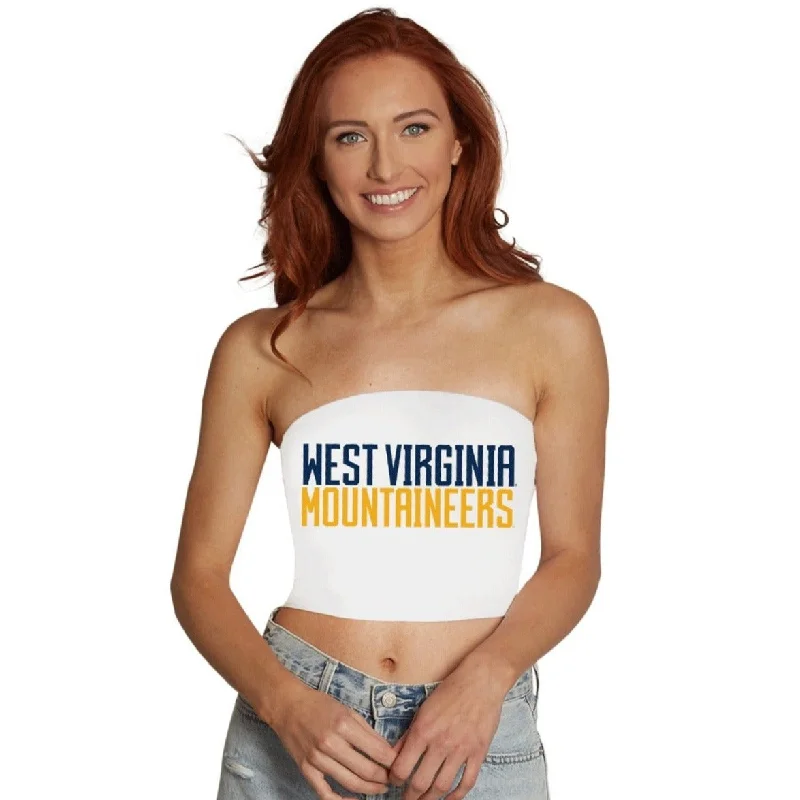 West Virginia Mountaineers White Tube Top